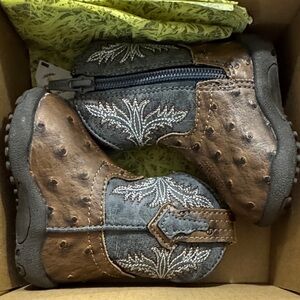 Roper Kids Boots in Brown and Gray